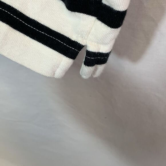 J. Crew Black White Striped Nautical Gold Button Accents LS Mini Dress XL - Picture 13 of 13